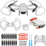 Craznick DJI Mini 4K 2 SE Pervaneler: Pervane Koruması ile İniş Takımı Bacak Uzatmaları Pervaneler Tutucu Koruma Gimbal Kapağı DJI Mini 2 SE/Mini SE/Mini 2 Drone Aksesuar Seti için Toplam 24 adet