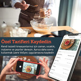 COSORI Akıllı WiFi Sıcak Hava Fritözü 5.5 Litre Air Fryer XXL, Kare ve Çıkarılabilir Basket, 13 Fonksiyon, 100'den Fazla Tarif ve 11 Ön Ayar, Bulaşık Makinesinde Yıkanabilir, Siyah